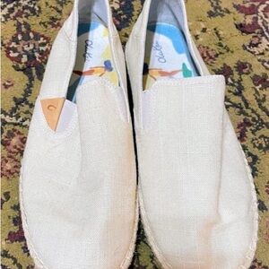 OluKai White Slip-On Espadrilles
